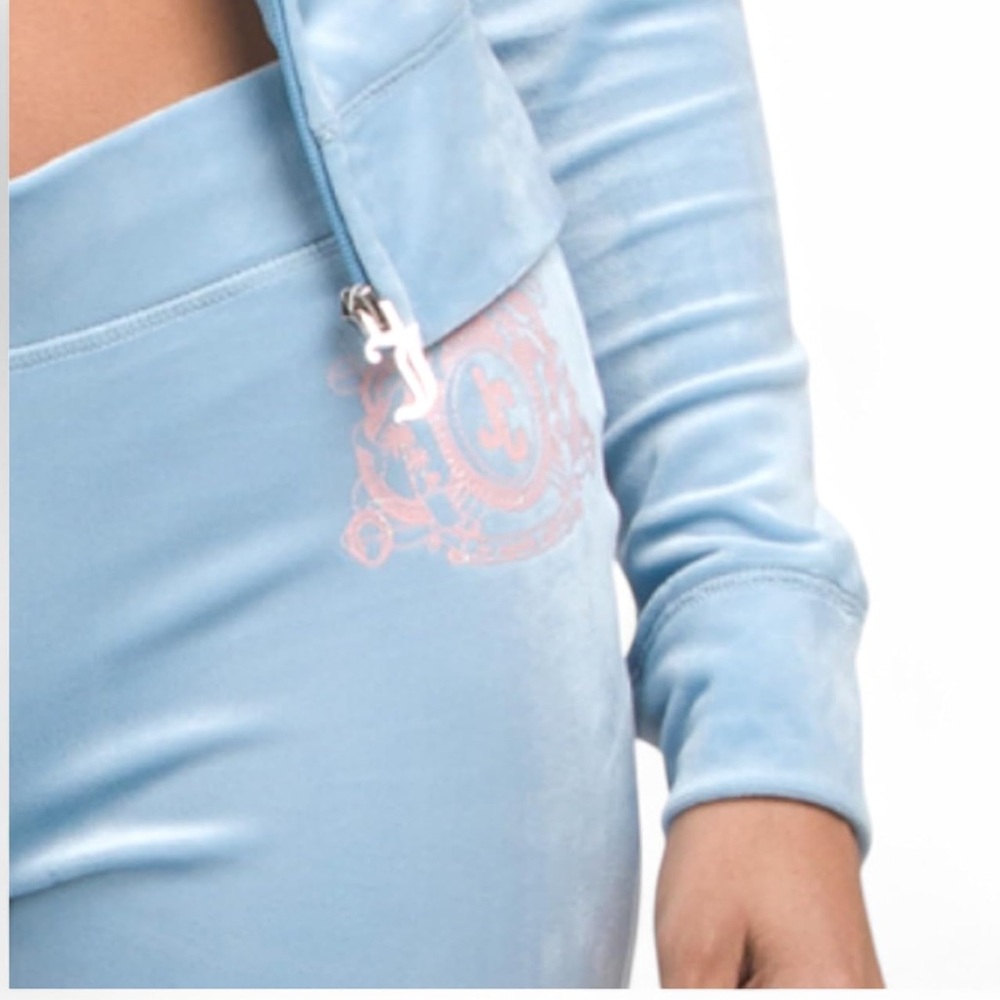 NWT Iconic Juicy Couture “Bling” Velour Tracksuit Pant and Matching Jacket - Picture 2 of 8